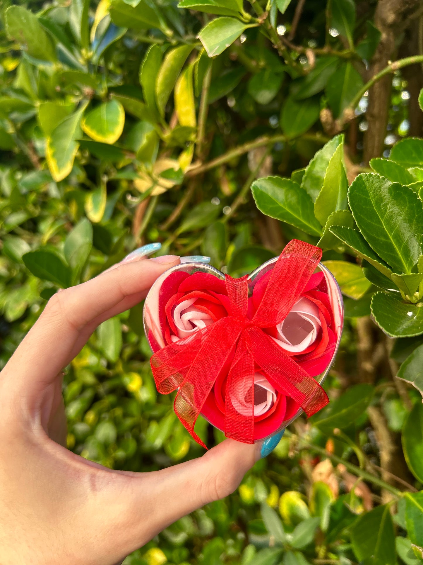 Petit coffret coeur - Rose de savon