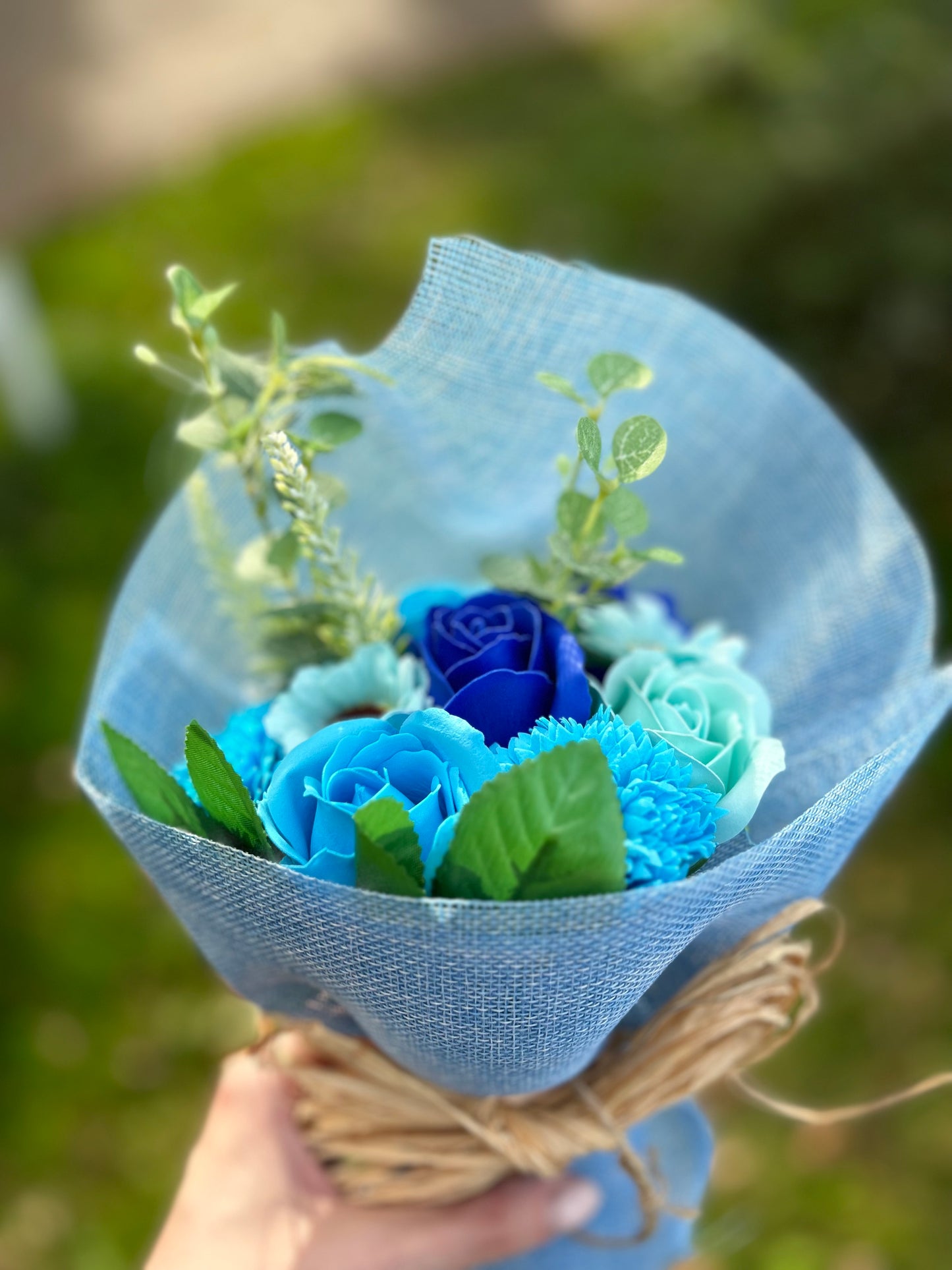 Bouquet de Fleurs savon - Bleu