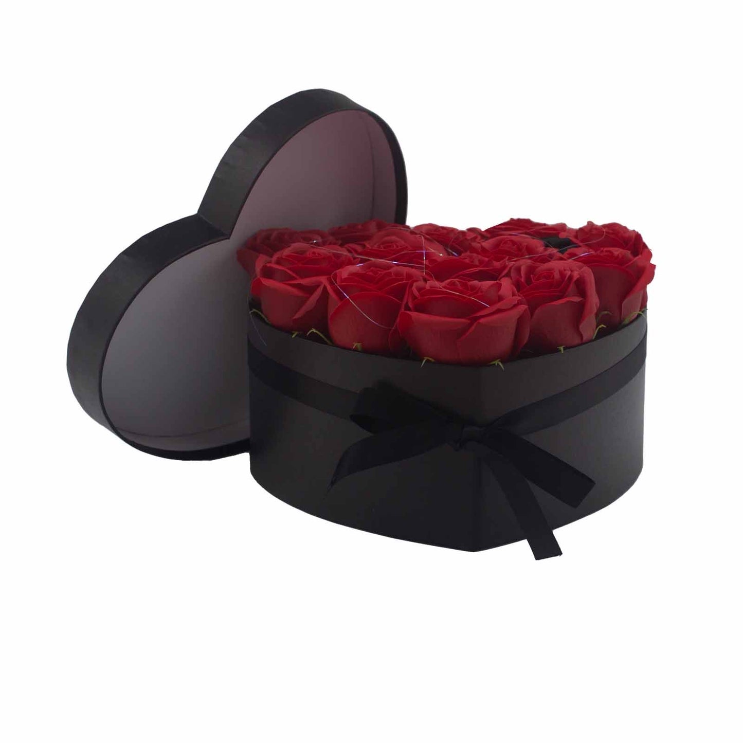 Bouquet cadeau fleur de savon - 13 roses rouges