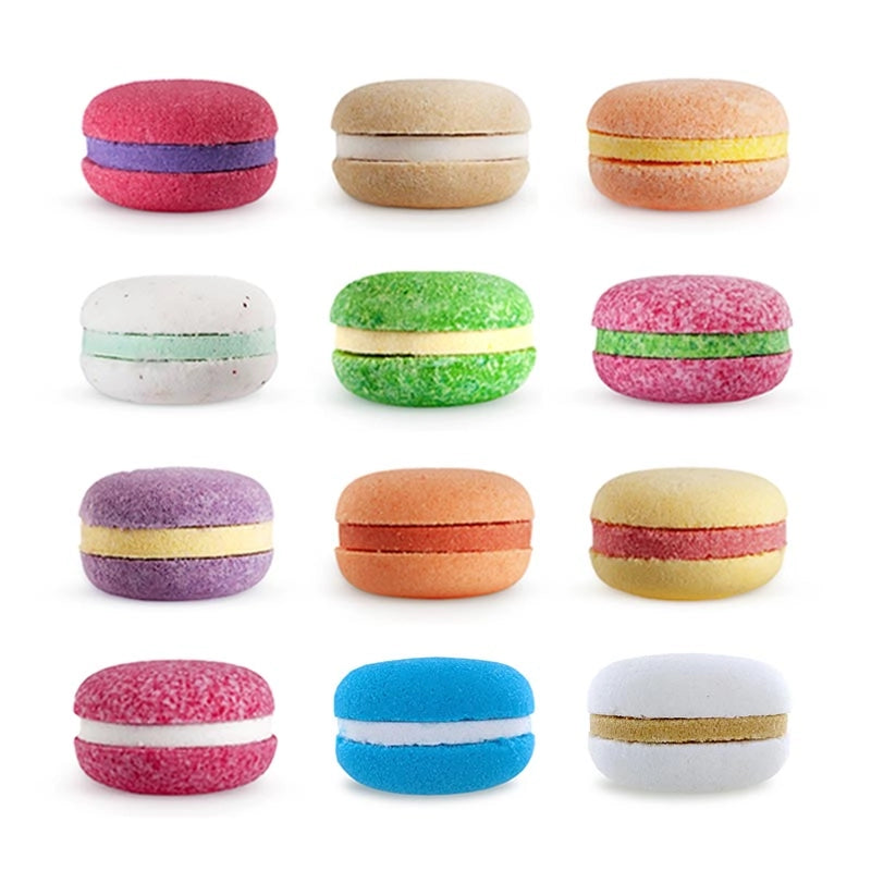 Macarons de bain effervescents